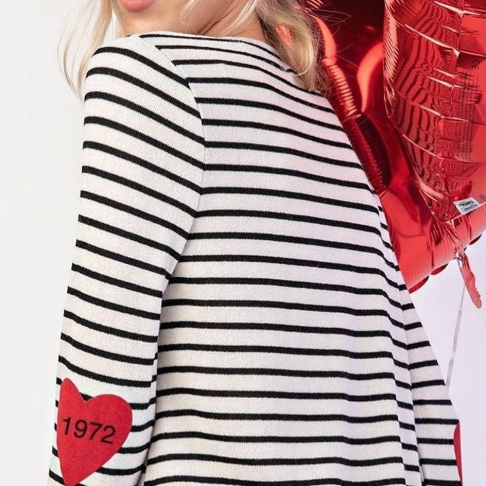 Col1972 striped sweater with elbow patches